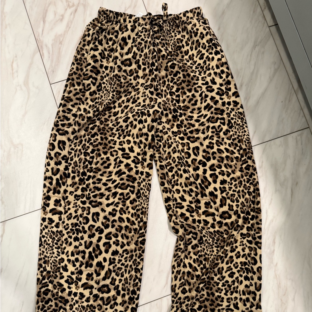 SHEIN Leopard Print Kids Casual Pants